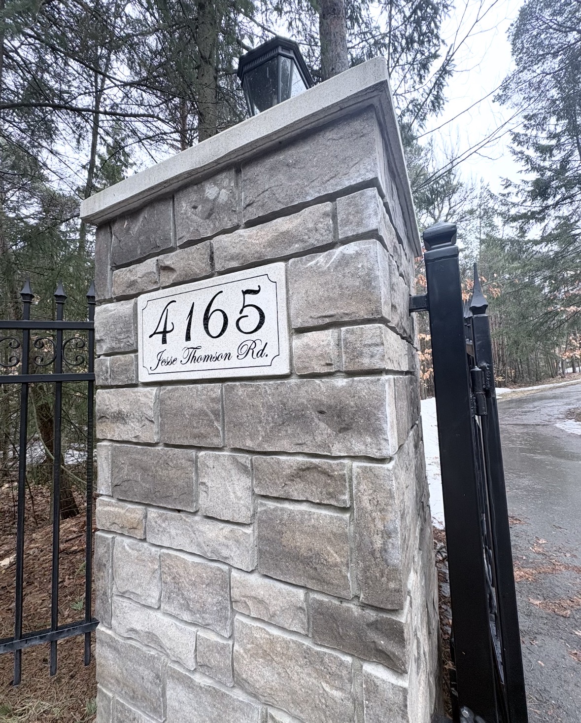 Flagstone porch installation