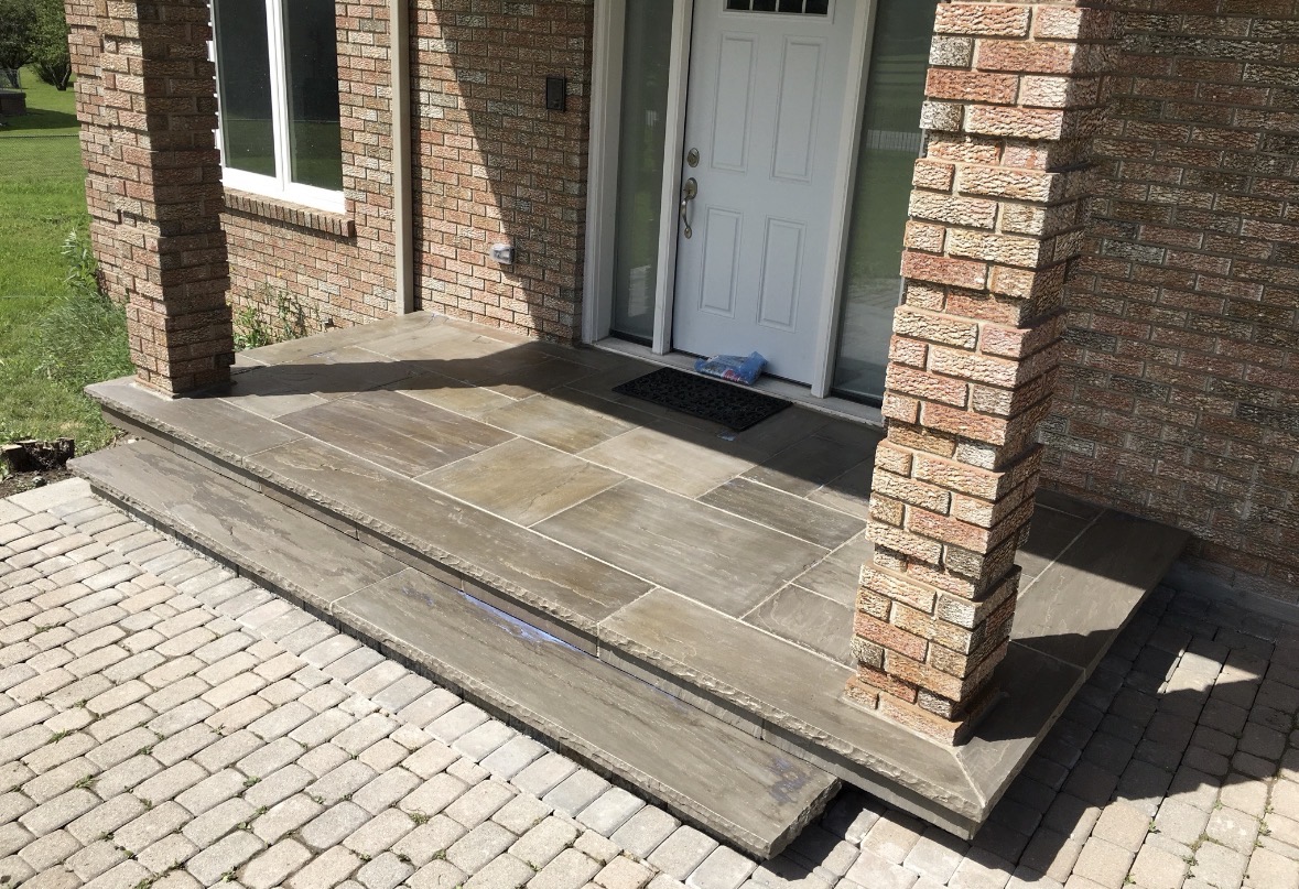 Flagstone porch project