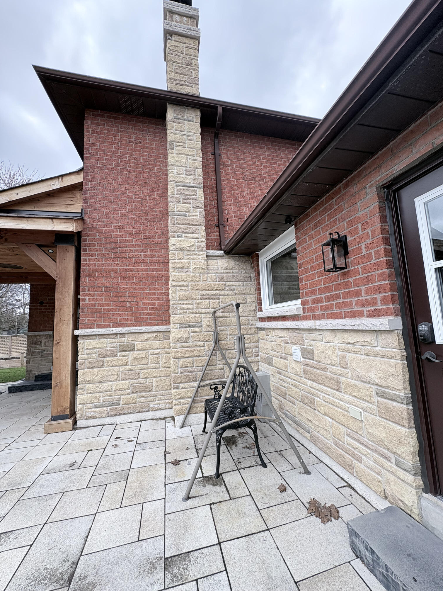 Brick to stone reface