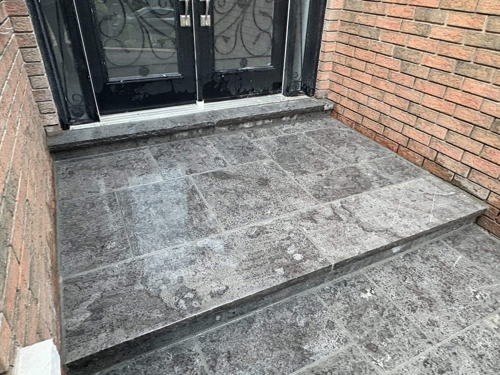 Custom flagstone porch