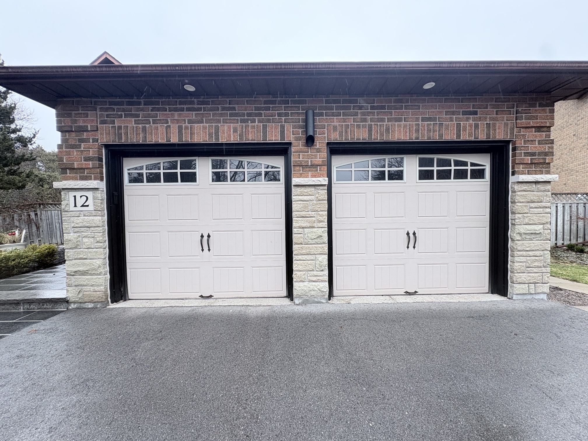 Wood to stone facade
